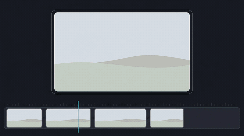 Each clip gets its own look, shown in the program monitor